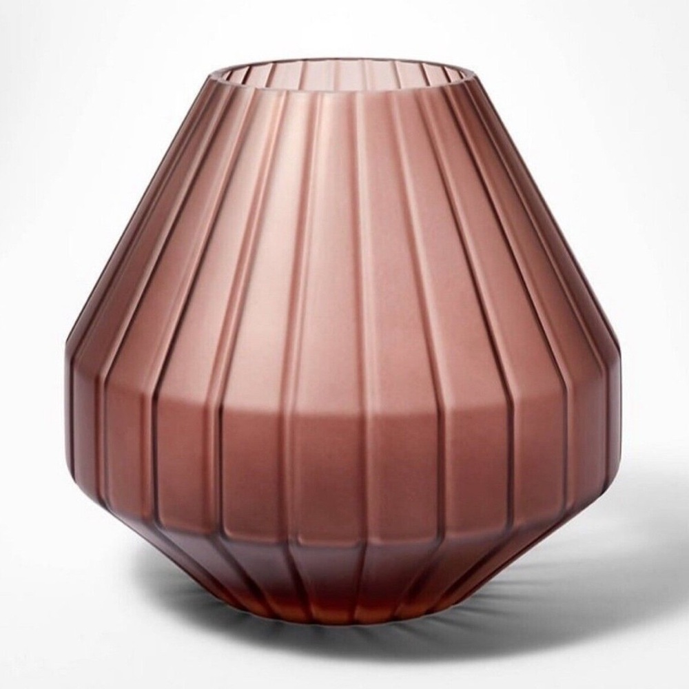 Threshold Copper-Toned Geometric Vase